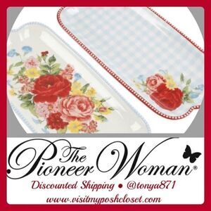 🦋 New Pioneer Woman Sweet Rose Serving Trays Set of 2